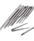 10 Piece Micro Tap Set Metric Thread Taps M1 To M3.5 For Small DIY Projects shown in detailed view, precise threading tools.