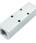 Three Way Pneumatic Manifold Air Distribution Block With G1/2 Inlet And G1/4 Output Ports aluminum body