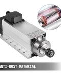 Top Shelf 4KW Air Cooled Spindle Motor With Er20 Er25 Collet For Cnc Milling And Engraving Machines 18000 Rpm showing anti-rust material.