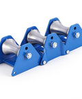 Beefed-Up Industrial Grade Heavy Duty Cable Puller Sheave With 180 Degree Adjustable Angle, featuring three steel wheels.