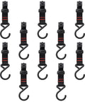 10 Pack Outdoor Camping Hook Hanger Set Portable Compact Size Clothes Storage Holder Lightweight Sturdy Hooks for Hiking Gear Organization and Drying Perfect for Bags Lamps Tents On The Go.
