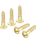 Brass Wood Screws M2.5 By 10mm Slotted Round Head Self Tapping 30 Count Durable Brass Fasteners for DIY Projects