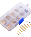 Dope Brass M2 Hex Spacers Standoffs Assortment Kit 120 Pcs Male Female Hardware Set, clear organizer with brass spacers