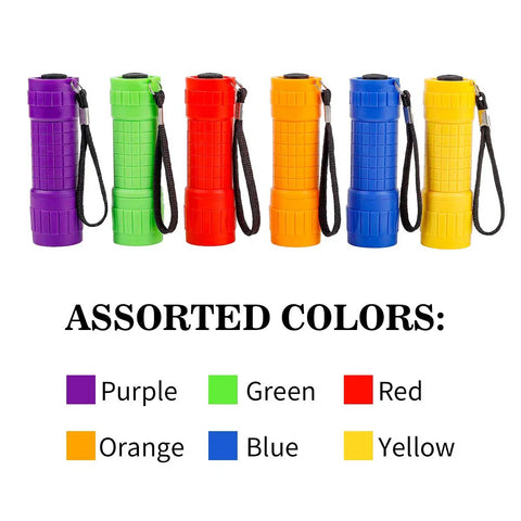 30 Pack Mini LED COB Flashlights Assorted Colors With Batteries Included Pocket Size EDC Light High CRI 90 Plus Soft Clear Illumination