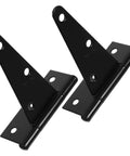 Heavy Duty Extended T Shape Iron Door Hinges With Slotted Ball Bearing Design, Black 4 Inch Gate Hinges For Home And Commercial Use