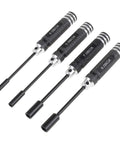 4 Piece Hex Nut Key Socket Set For RC Hobbyists Cars Trucks Boats And Planes Includes 4.0mm 5.5mm 7.0mm 8.0mm Sockets