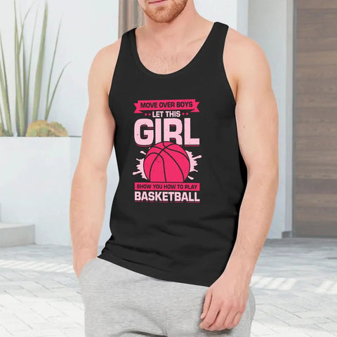 Men's 100 Percent Cotton Muscle Beater Tank Top Ultra Soft Breathable Sleeveless Gym Shirt with UVA Sun Block for Summer Workouts and Daily Grind Keeping You Cool and Fresh worn by a man with a basketball print in a casual setting.