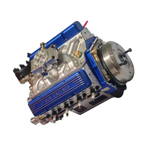 Engine Display Figurine With Precise Engineering Detail For Adults And Gearhead STEM Enthusiasts Realistic Scale Engine Model Kit For Mechanical Junkies And Collectors, blue resin engine display