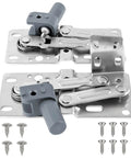 Silent Self Closing Pivot Hinges For Cabinets Smooth As Butter Damper Hardware with screws for easy installation.
