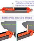 Slick Contour Gauge Scribe Tool With Lock For Woodworking Profile Copying Ruler with pulley and pointer for shape transfer