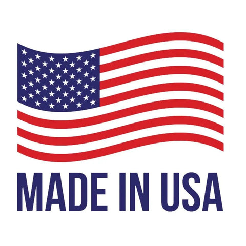 American flag design with text 'Made in USA', symbolizing domestic production quality.
