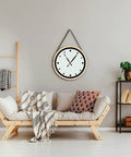 High Torque Silent DIY Wall Clock Movement Kit With Two Quartz Movements, 8 Inch Long Hands displayed in living room setup