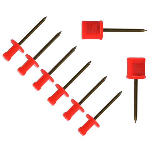 20Pack Archery Target Pins Heavy Duty Manganese Steel Nails with Plastic Heads, Red and White, for Foam Straw Targets