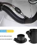 Gear Up For Smooth Sailing With This Boat Cable Management ABS Conduit Combo Pack Marine Wire Protection Sleeve showing black corrugated tubing and connection fittings.
