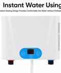 Instant Hot Water Heater Tankless 5.5Kw Electric On Demand Unit Featuring Touchscreen Control And Rust Proof Stainless Steel Body delivering instant heat with user-friendly interface.