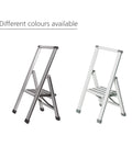 Workhorse Aluminum 1 Step Folding Ladder With Wide Anti Slip Steps And Safety Latch Lightweight Heavy Duty Step Stool In Two Colors