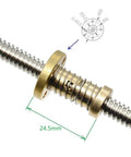 Two Pack Anti Backlash Brass Nut With Spring Loaded Design For T8x2 Acme Lead Screws Eliminates Play Gap 2mm Pitch 1 Start Fits Tr8x2 CNC Machines And 3D Printers Upgrade