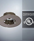 Bronze Outdoor Ceiling Fan Electrical Box With 4.75 Inch Box for Weatherproof Mounting shown with UL certification