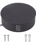 Jeanoko Contemporary Aluminum Wall Light Sconce 6W LED Lamp for Dining round black mounting base with screws and anchors