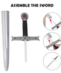 Foam Crusader Knight Sword Prop For LARP And Theatrical Cosplay, 17 Inch Medieval Sword assembly instructions