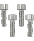 Premium Titanium Bolts M5x15mm Hex Socket Cap Screws With Advanced PVD Coating in a set of four, showcasing durable and lightweight design.