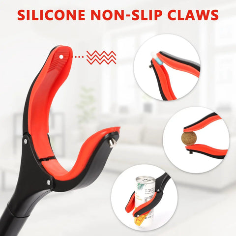 Two Pack 36 Inch Grabber Reacher Tool With Magnets And Rotating Jaw Heavy Duty Folding Pickup Tool For Seniors And Mobility Aids Trash Picker For Hard To Reach Items On Shelves And Floors