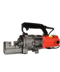 Powerful Handheld Electric Rebar Bender And Cutter, compact tool with ergonomic grip for fast construction, cuts 16 to 22 gauge steel.