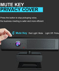 Hella Sharp 1080P Hd Webcam With Zero Fuss Setup And Pro Level Quad Mic Array showing mute key and privacy cover.