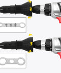 Super Cool Cordless Riveting Tool Kit With Electric Drill Adapter For Labor Saving Work Featuring Long Lasting Performance And Durable Plastic Build Perfect For Auto Manufacturing Jobs And Heavy Duty DIY Projects, black drill adapter