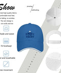 Blue Yacht Style Unisex Adjustable Cap For Women And Men Comfortable Breathable All Day Wear For Outdoors And Water Activities