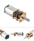 High Torque Full Metal Gears DC Gear Motor, 6V 3 Speed Reduction Box with visible metal gearbox and output shaft.