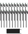 24 Pack Tent Stakes 12 Inch Heavy Duty Forged Steel Stakes That Are Tough As Nails With Storage Pouch For Tents On Rocky Ground