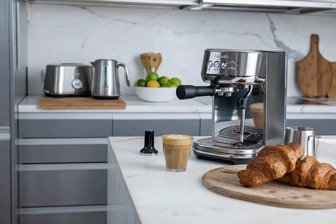 Bambino Plus Espresso Machine For Home Baristas With Dose Control And Auto Milk Frother, Fast Heat Up, on kitchen counter
