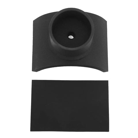 Beefy Heavy Duty Lifting Axle Saddle Adapter for 4 Inch Tubes with Cushioned Pad, black components shown, universal fit