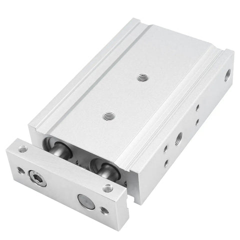 Heavy Duty Double Rod Pneumatic Air Cylinder 25mm Bore 50mm Stroke Double Acting Aluminum Body for easy mounting