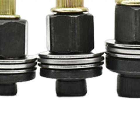 Top Tier Rivnut Plier Kit For Automotive And Fabrication Pros Featuring Durable Jaws To Install Threaded Inserts Smoothly With Precision Sizing For Heavy Duty Hardware Fastening Repairs On Any Metal Project. Close-up of rivnut inserts with black steel jaws and brass threads