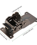 Heavy Duty 12 Pack Foldable Support Brackets With Smooth Triple Groove Self Locking Design Rock Solid Cold Rolled Steel Construction Built Tough For Wall Shelves Tables And DIY Workbenches Supporting Up To Five Hundred Pounds, 4.13 inch size.