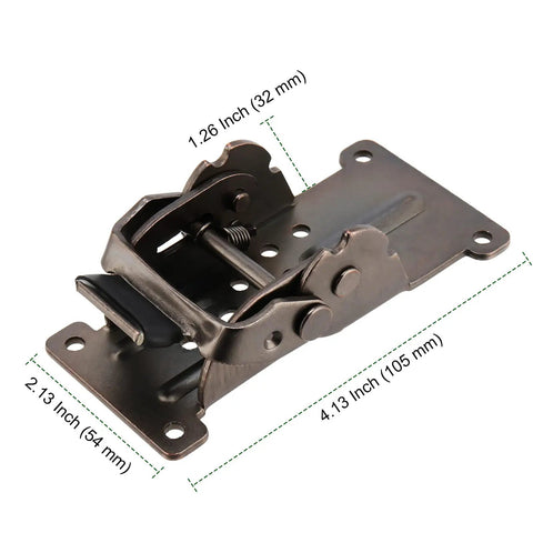 Heavy Duty 12 Pack Foldable Support Brackets With Smooth Triple Groove Self Locking Design Rock Solid Cold Rolled Steel Construction Built Tough For Wall Shelves Tables And DIY Workbenches Supporting Up To Five Hundred Pounds, 4.13 inch size.