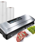 Precision Vacuum Sealer Machine for Food Freshness Pro Grade 8 in 1 Presets with starter kit and sealing rolls, compact design
