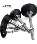 Zero Wobble Adjustable Furniture Leveling Feet Four Pack with swivel nylon grip pads and tough carbon steel core.