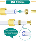 Brass 3/16 inch tube compression inserts with ferrule sleeve, 100 pcs, for oil, water, and air line connections