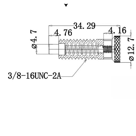 Heavy Duty Carbon Steel Spring Indexing Plunger And Self Locking Locating Pin Tough As Nails For Machinery Fixtures Precision Machined With No Sweat Setup And Bulletproof Reset Action 2 Pack schematic diagram with dimensions.