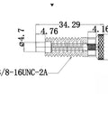 Hella Reliable Self Locking Ball Nose Plunger With Thumb Turning Knob For Exact Indexing And Safe Rotation Stoppage In Durable Carbon Steel dimensions illustration.