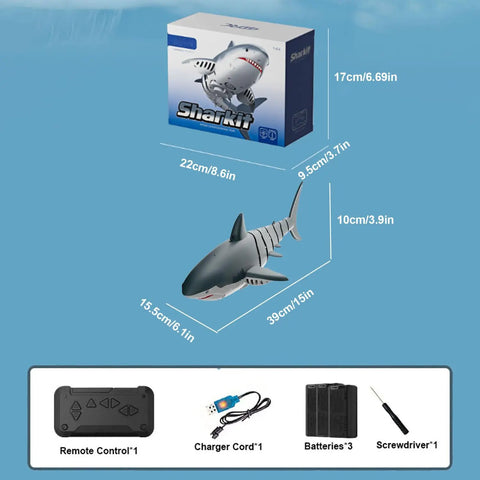 Lit Remote Control Shark Boat With HD Camera Water Sprayer Dual Motors 2.4G RC Racing Boat for lakes and pools with box and accessories.