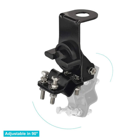 Adjustable Vehicle CB Radio Antenna Mirror Mount Bracket for Car Truck SUV Roof Rack, SO239 Female Connector 16mm Interface