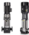 Stainless Steel Vertical Multistage Water Pump With 4kW Motor For Boiler And Industrial Use Delivers 8 M3h At 111 M Head High Pressure Pump For Homes Workshops And Commercial Systems Ideal For Hydronic Heating And Pressurized Water Supply, front view
