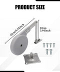 Heavy Duty Lid Support Hinge 90 Degree Open With Silent Damping, dimensions 15cm x 10cm, shown with screws and base plate