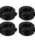 PATIKIL bore 8mm double-split shaft collar with set screws, 18mm OD, 9mm thick, 4-pack, carbon steel, black