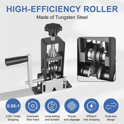 Effortless Wire Stripping Machine Dual Drive Wire Stripper Tool Drill Powered And Hand Crank for copper recycling and DIY use