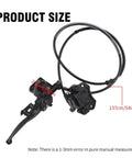 Rear Hand Hydraulic Disc Brake Caliper Assembly with Pads for Chinese ATV Quad Replacement 50cc-125cc shown with 54-inch hose
